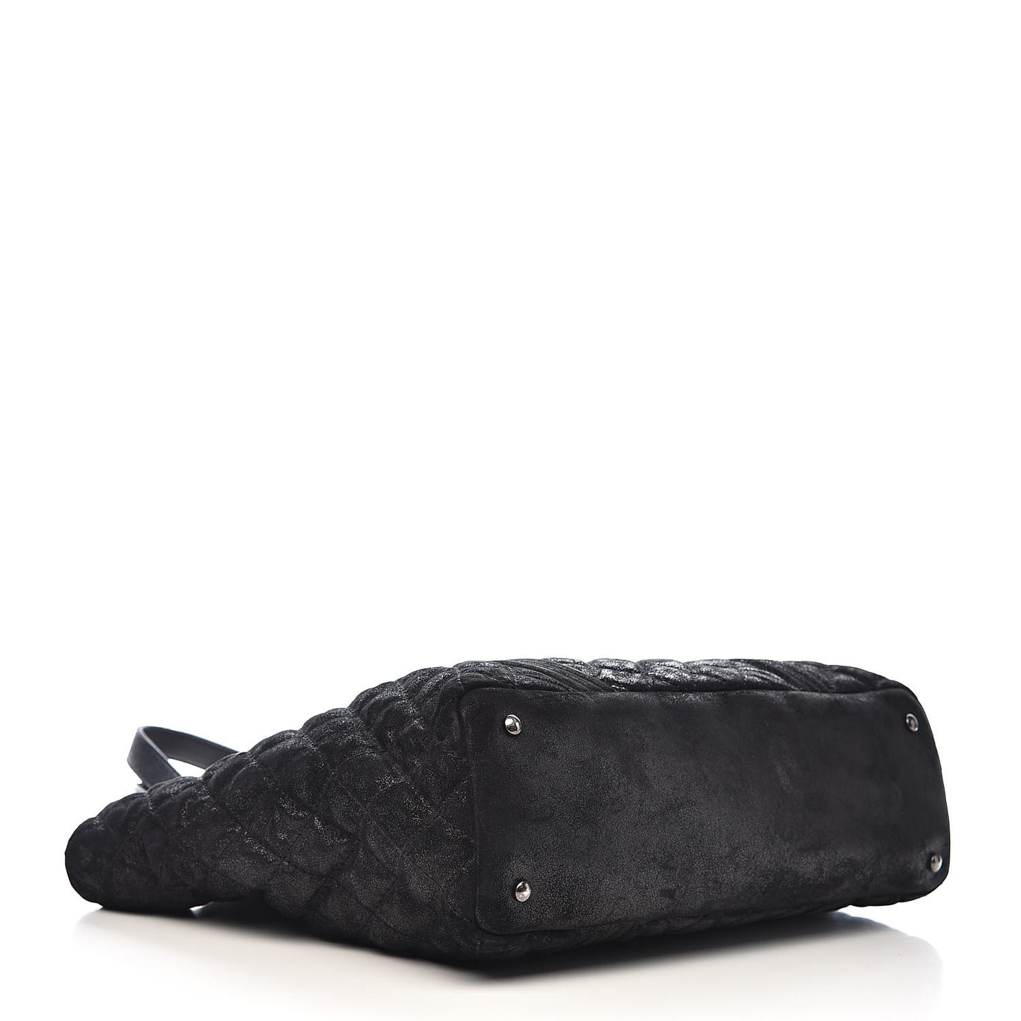Goatskin Quilted Large Gentle Boy Shopping Tote Black