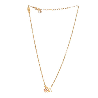 Louis Vuitton Crystal Loulougram Necklace Gold 2 of 4