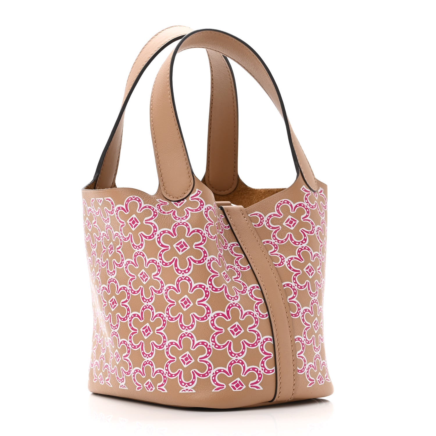 Hermes Swift Micro Lucky Daisy Picotin Lock Chai Rose White 3 of 10