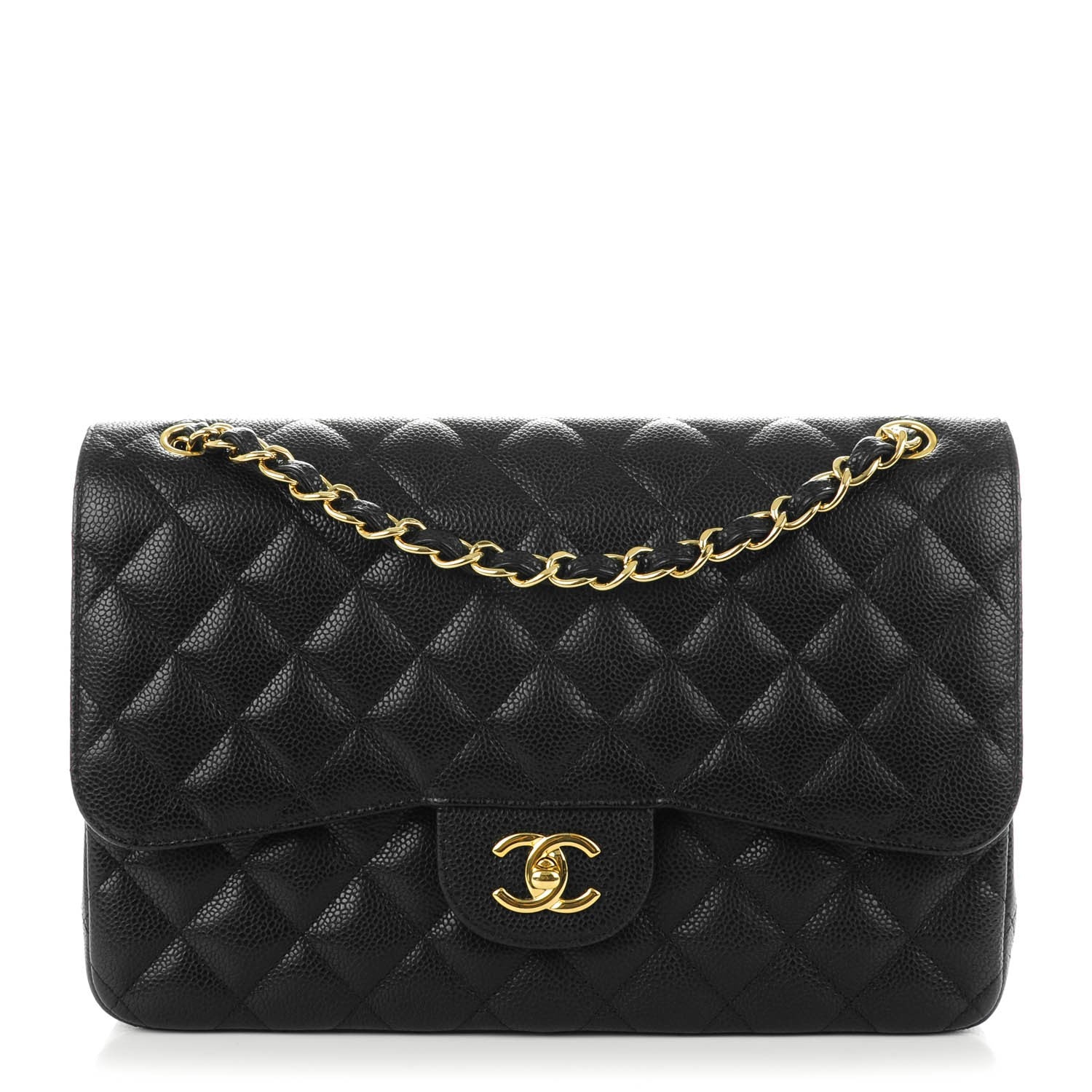 Chanel Caviar Quilted Jumbo Double Flap Black 1 of 9