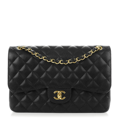 Chanel Caviar Quilted Jumbo Double Flap Black 1 of 9