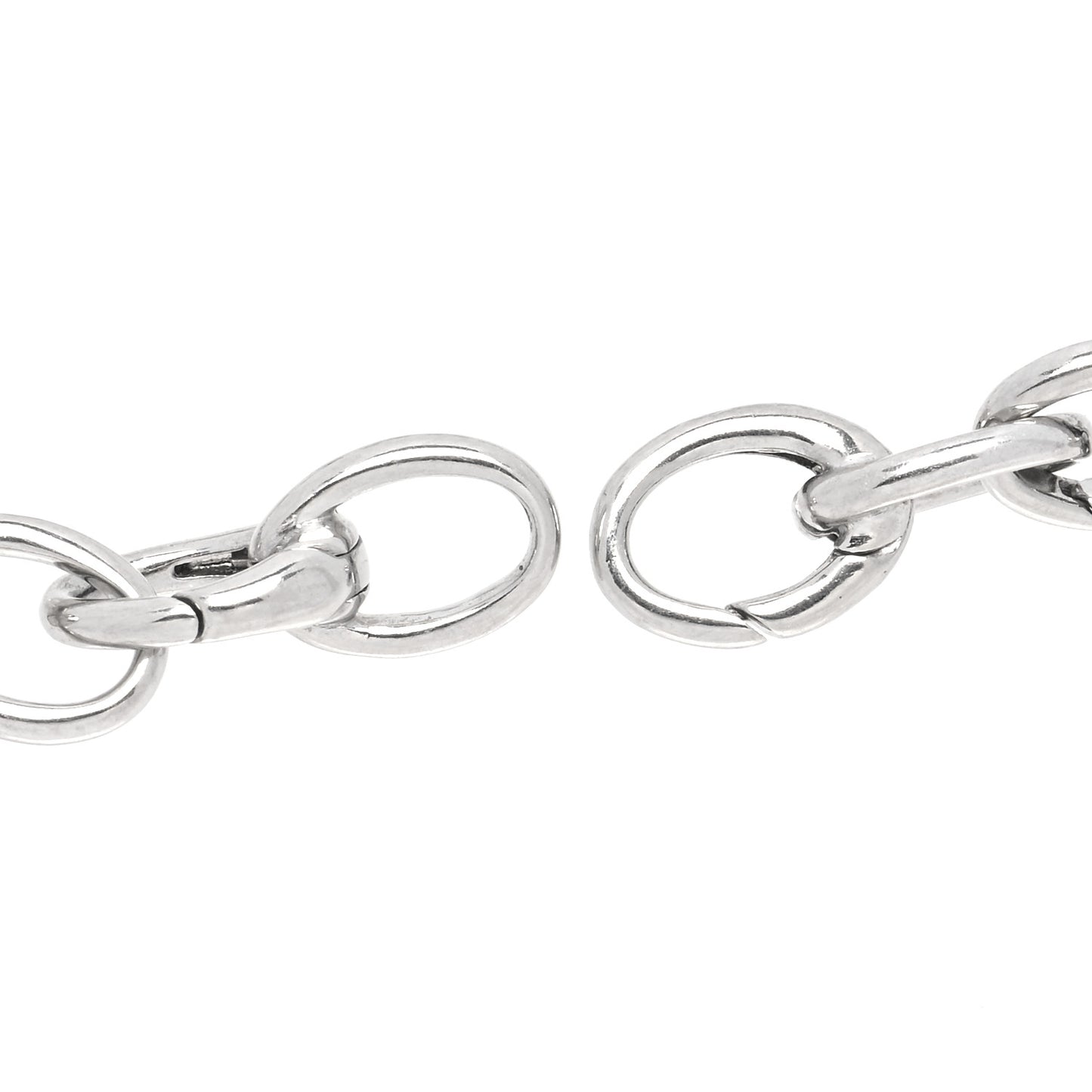 Platinum Oval Clasping Link Bracelet