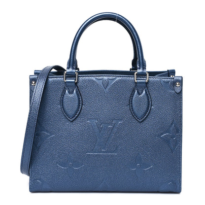 Louis Vuitton Metallic Empreinte Monogram Giant Onthego PM Navy Nacre 1 of 9