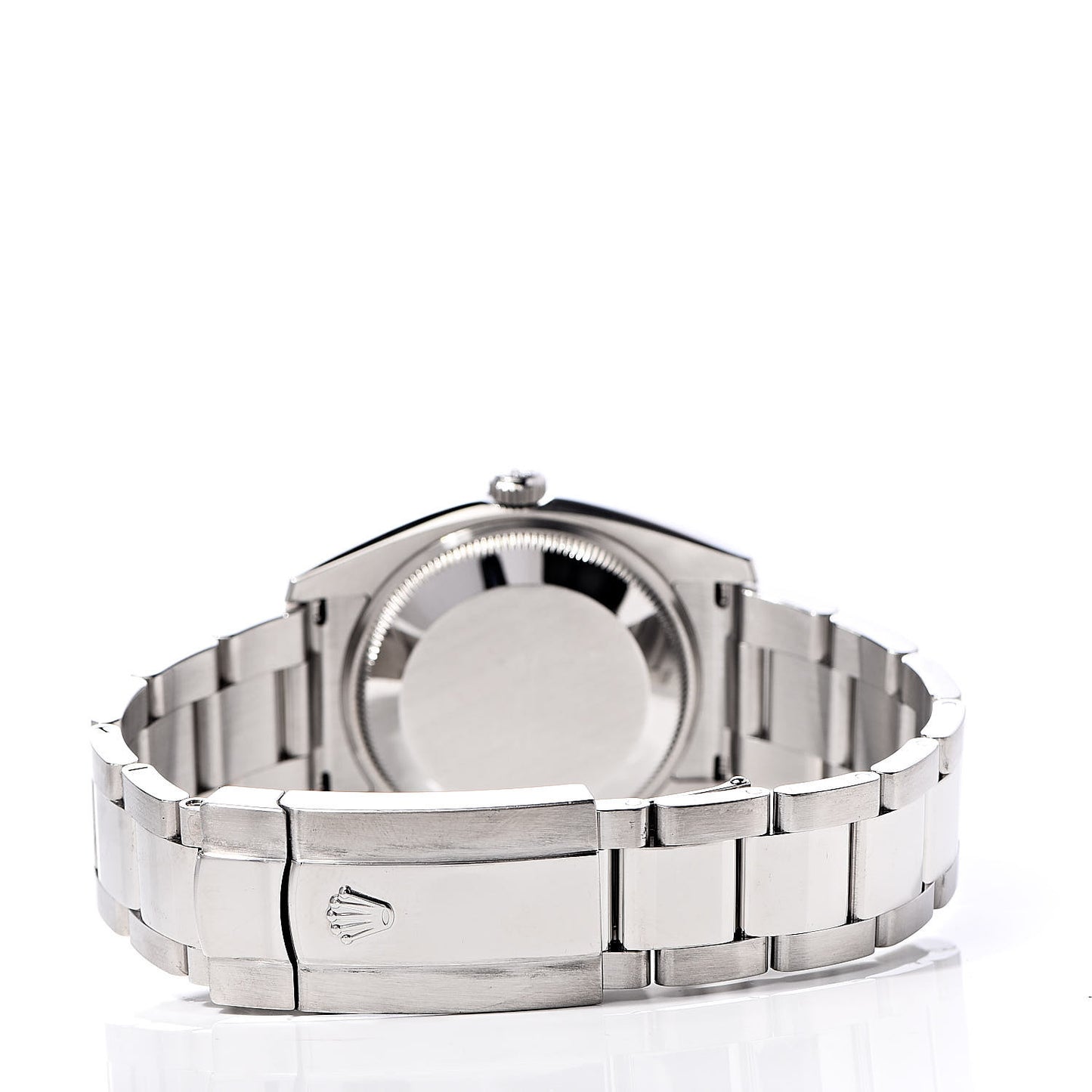 Stainless Steel 18K White Gold Diamond 34mm Oyster Perpetual Date Watch Black 115234