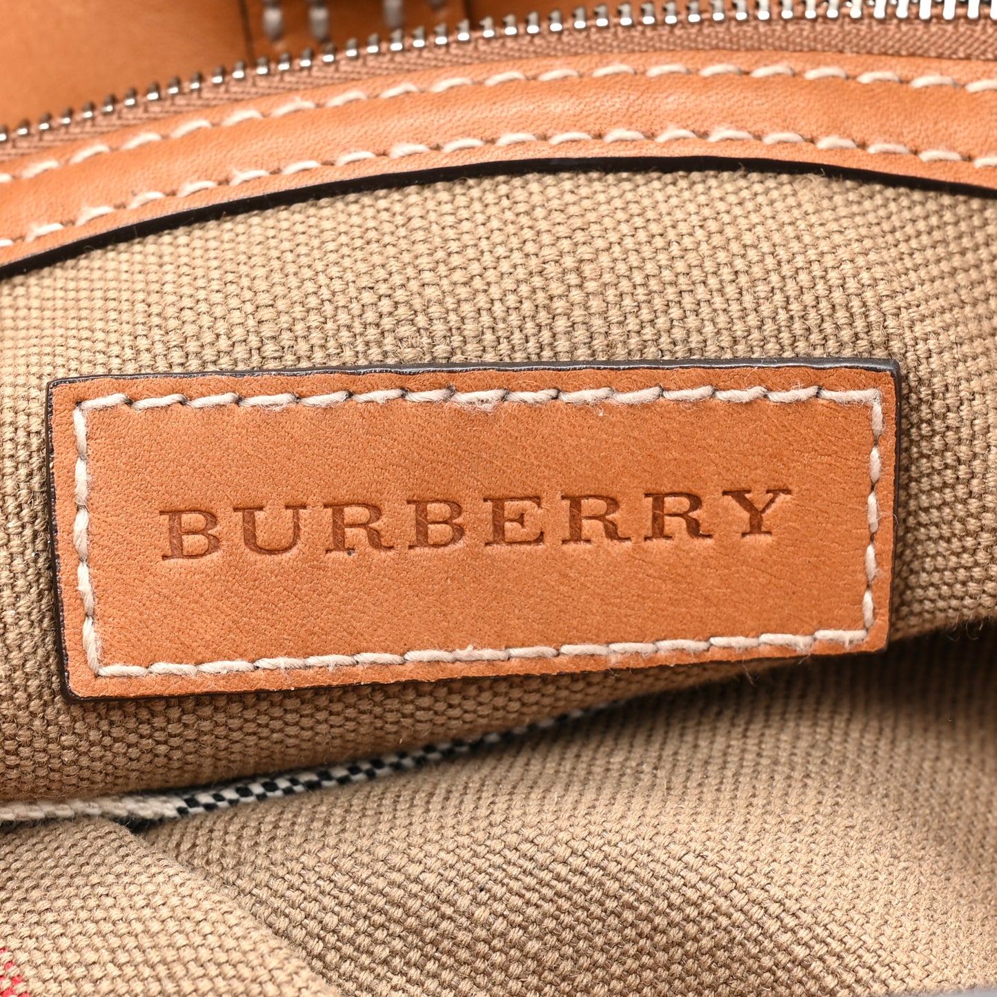 Canvas Mega Check Medium Ashby Hobo Saddle Brown