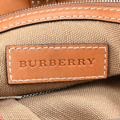 Burberry Canvas Mega Check Medium Ashby Hobo Saddle Brown 6 of 16
