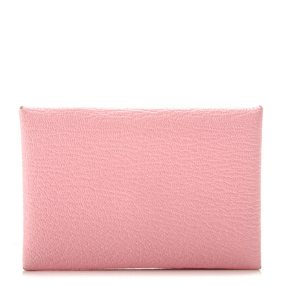 Hermes Chevre Mysore Calvi Card Case Rose Confetti 1 of 8