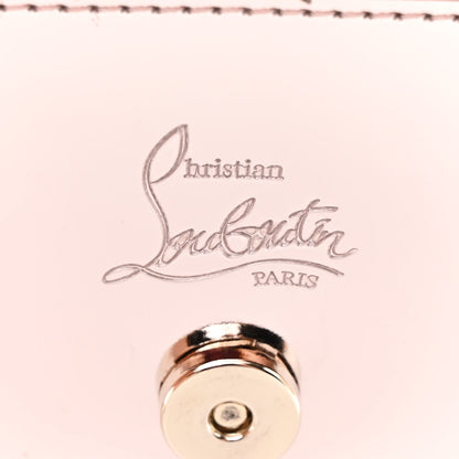 Christian Louboutin Metallic Patent Calfskin Spikes Loubinthesky Paloma Clutch Pink 7 of 11
