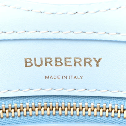 Burberry Canvas Smooth Calfskin Two Tone Mini Pocket Bag Natural Pale Blue 6 of 10