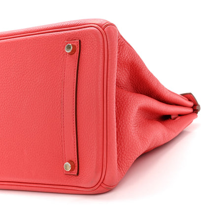 Hermes Taurillon Clemence Birkin 35 Rose Jaipur 9 of 13