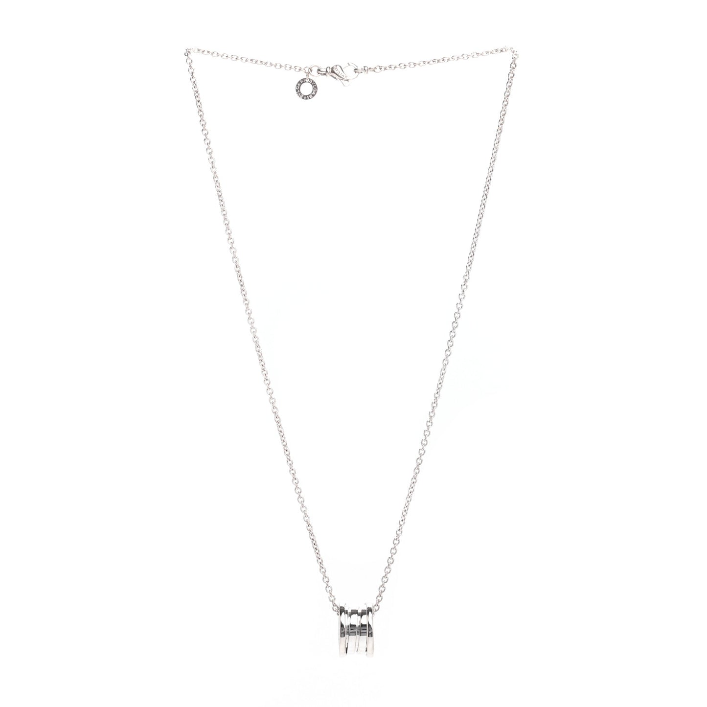 18K White Gold B.Zero1 Pendant Necklace