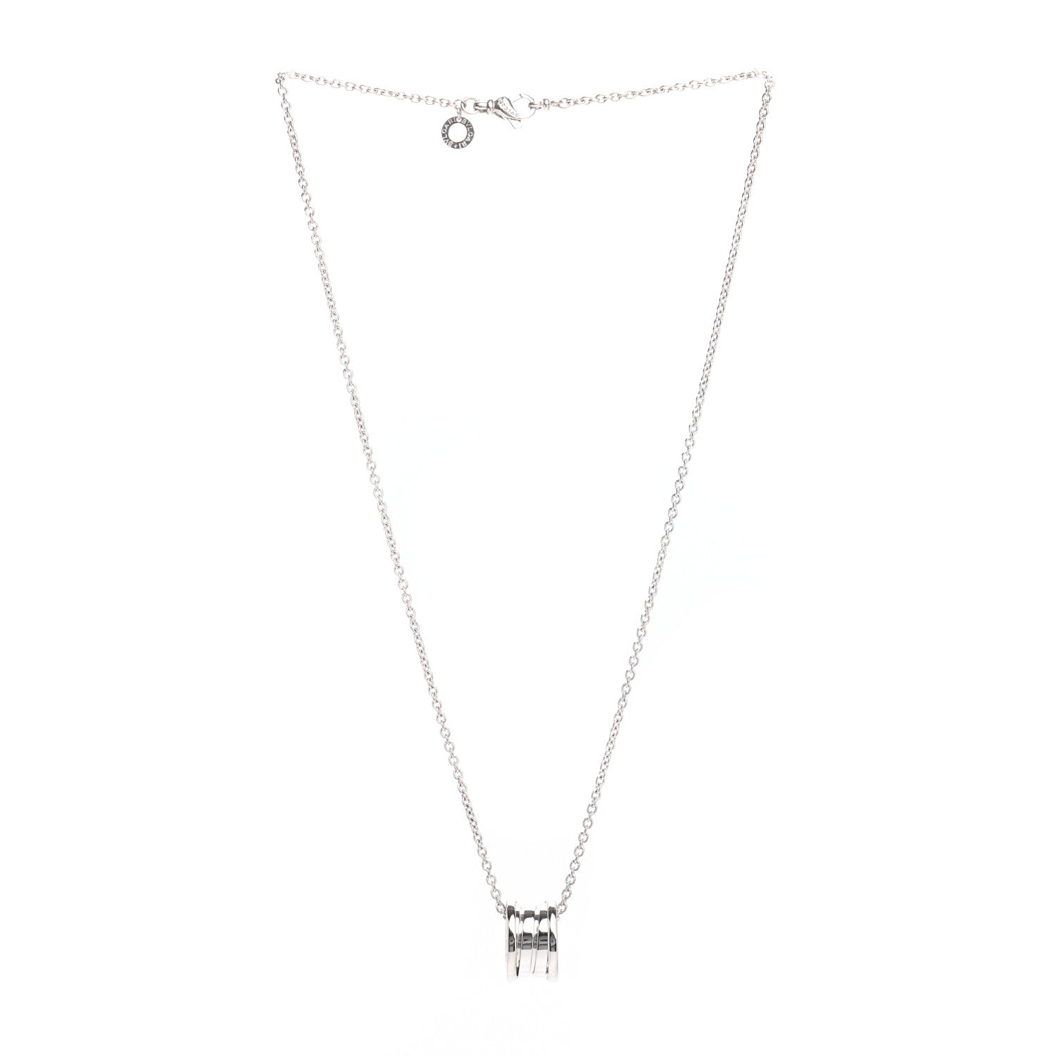 Bulgari 18K White Gold B.Zero1 Pendant Necklace 3 of 4