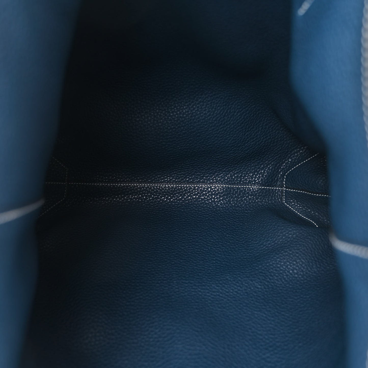 Taurillon Clemence Double Sens 36 Reversible Tote Iris Bleu De Malte