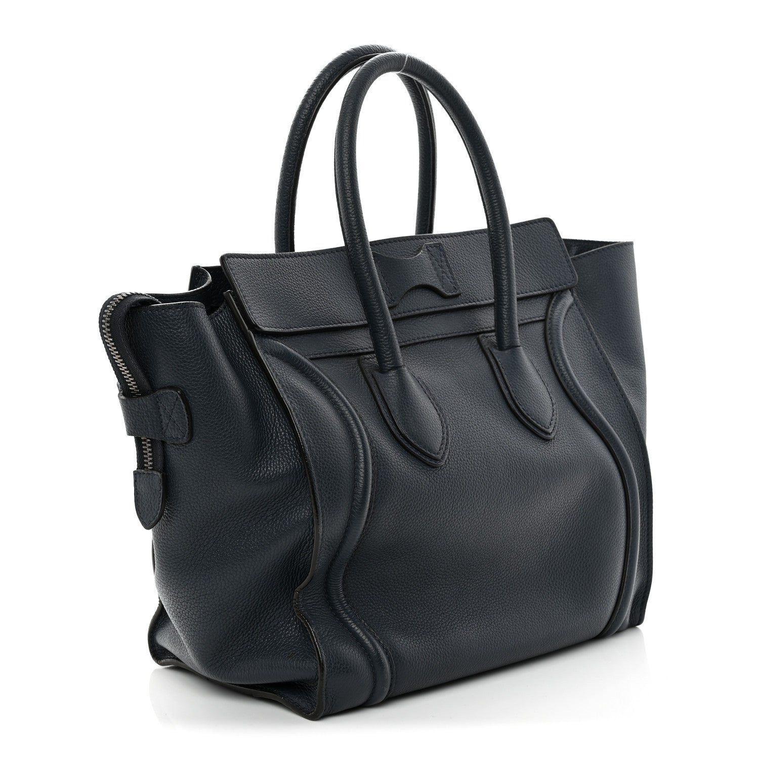 Celine Drummed Calfskin Mini Luggage Slate 3 of 14