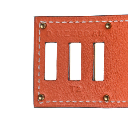 Hermes Swift Kelly Dog Bracelet T2 Rose D'Ete Orange 5 of 6