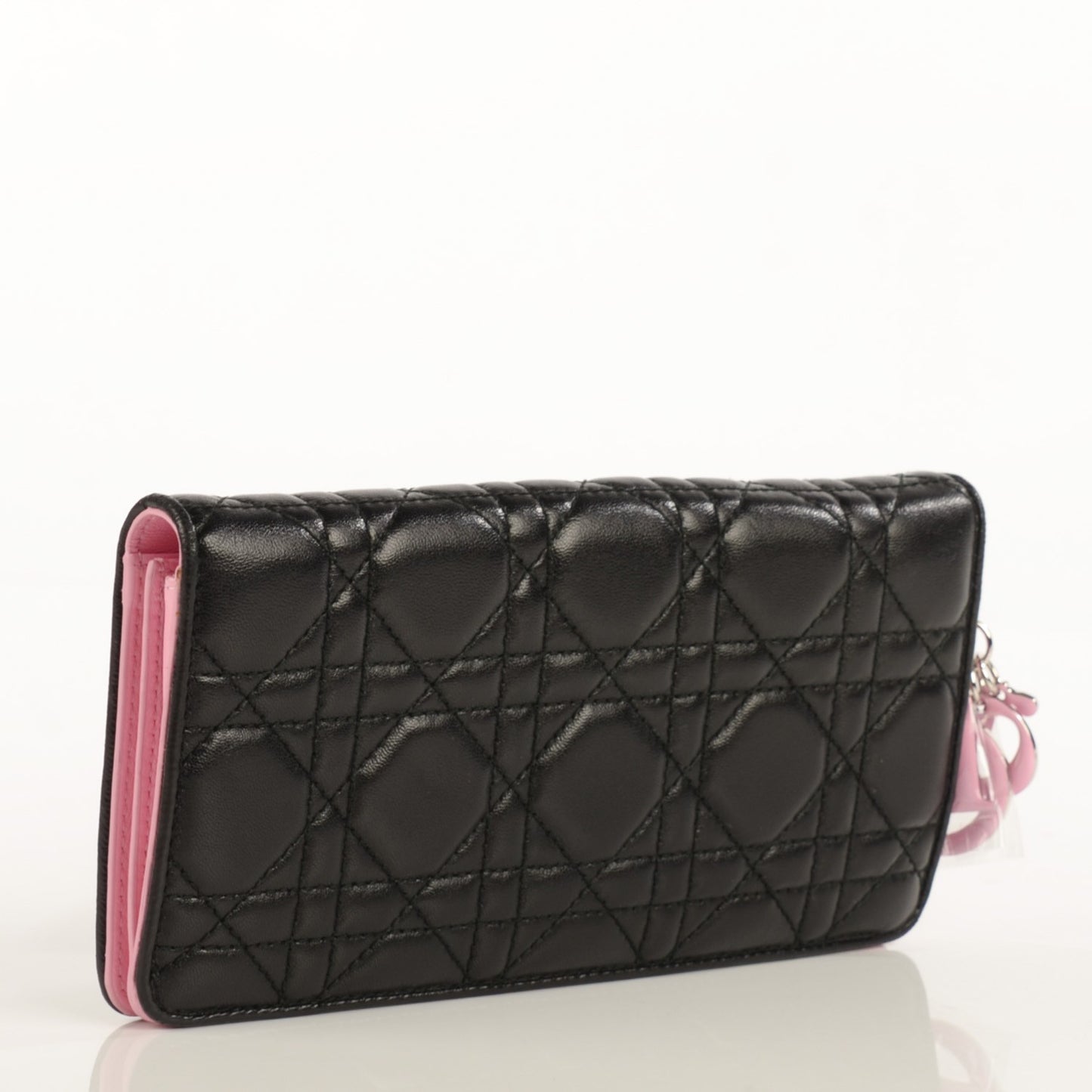 Lambskin Cannage Rendezvous Wallet Black