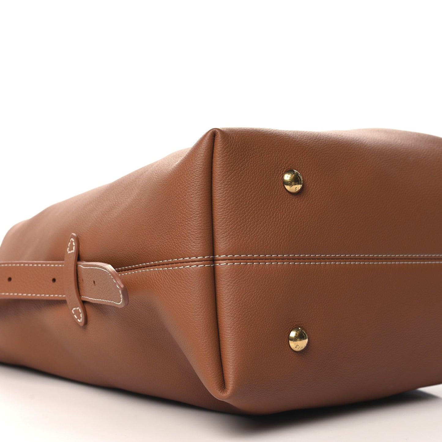 Grained Calfskin Low Key Hobo MM Cognac