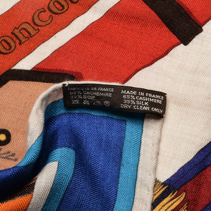 Hermes Cashmere Silk Concours D'Etriers Shawl 140 4 of 6