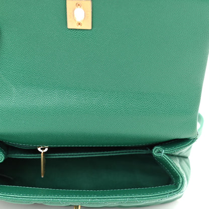 Chanel Caviar Quilted Mini Coco Handle Flap Green 5 of 10