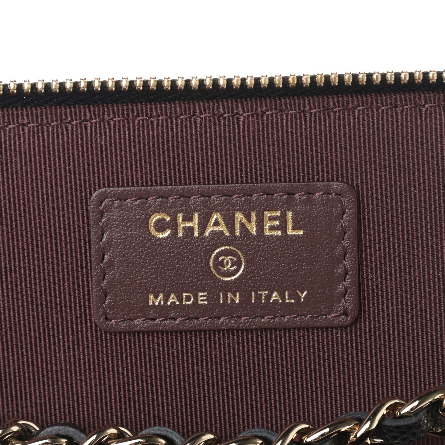 Caviar Quilted Small Vanity Case With Chain Black