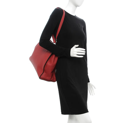 Fendi Cuoio Romano Selleria Bi-Color Large Peekaboo Iconic Satchel Rosso Latte 2 of 14