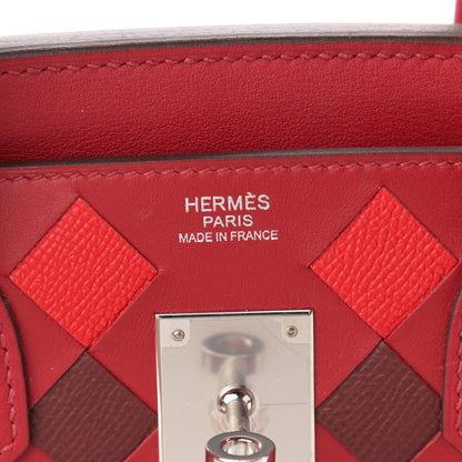 Hermes Swift Epsom Tressage Birkin 30 Rouge Piment Rouge De Coeur Rouge H 6 of 12