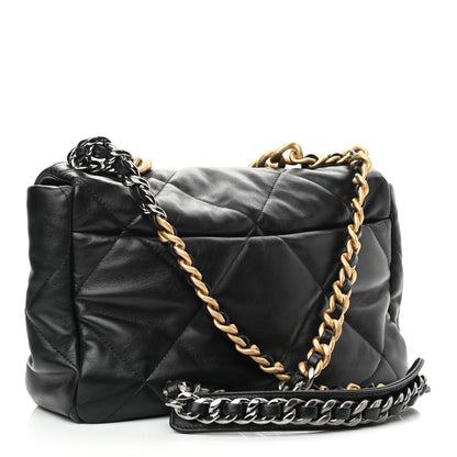 Chanel Lambskin Quilted Large Chanel 19 Flap Black 3 of 10