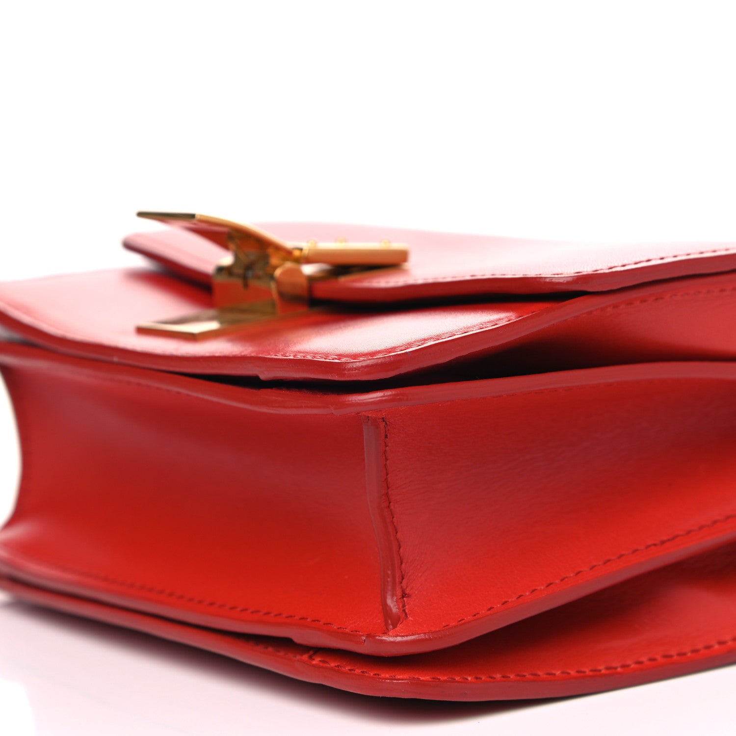 Celine Box Calfskin Small Classic Box Flap Bag Red 10 of 15