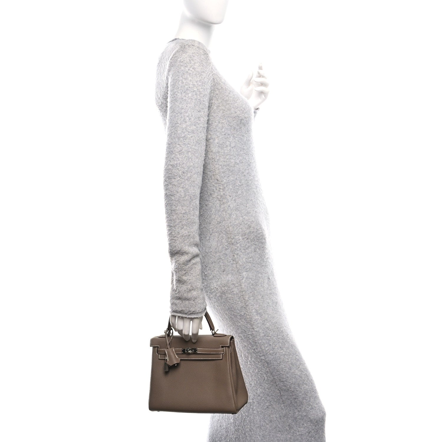 Hermes Togo Kelly Retourne 25 Etoupe 2 of 15