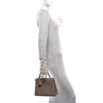 Hermes Togo Kelly Retourne 25 Etoupe 2 of 15
