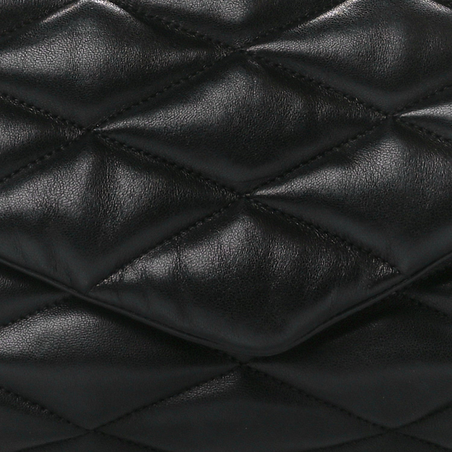 Saint Laurent Lambskin Quilted Sade Puffer Envelope Clutch Black 11 of 13