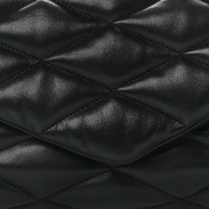 Saint Laurent Lambskin Quilted Sade Puffer Envelope Clutch Black 11 of 13