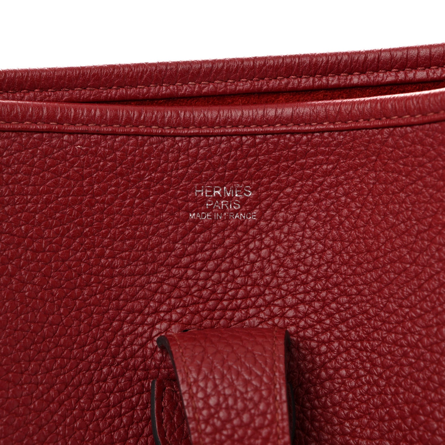 Hermes Taurillon Clemence EVELYNE III PM Rubis 6 of 11