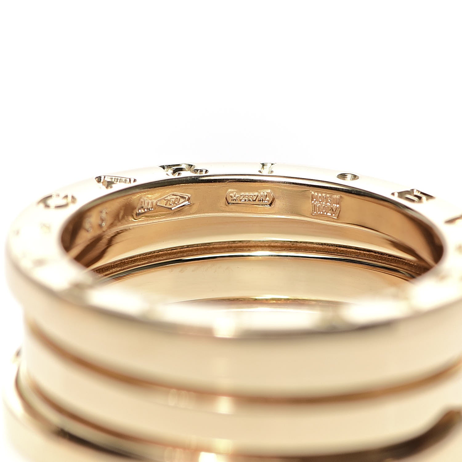 Bulgari 18K Yellow Gold B.Zero1 Three-Band Ring 53 6.25 4 of 6