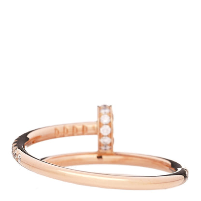 Cartier 18K Pink Gold Diamond Juste Un Clou Paved Ring 54 7 2 of 4