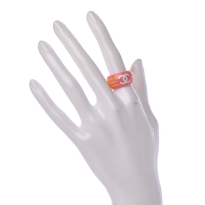 Chanel Resin CC Ring 7.5 Pink 2 of 4