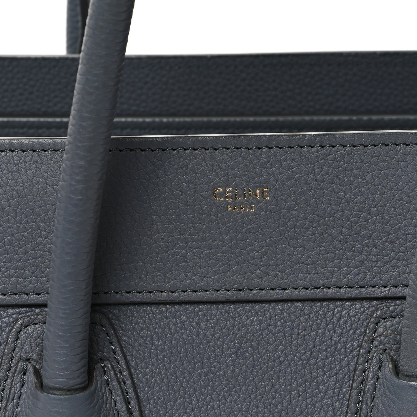 Baby Drummed Calfskin Micro Luggage Kohl