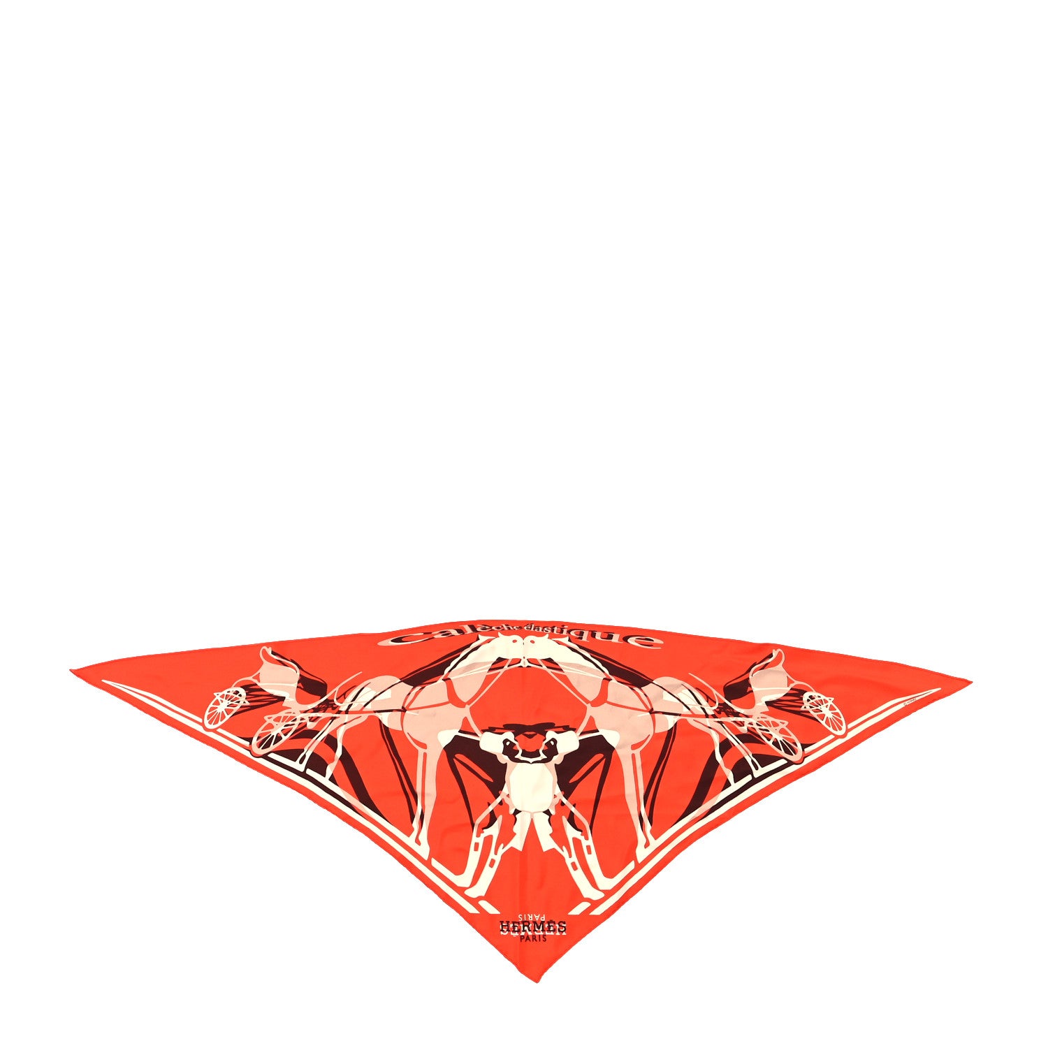 Hermes Silk Caleche Elastique Triangle Scarf 1 of 3