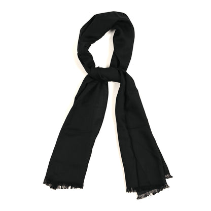 Gucci Wool Silk GG Monogram GGNat Scarf Black 1 of 3