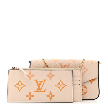 Louis Vuitton Empreinte Monogram Giant By The Pool Felicie Pochette Chain Wallet Cream Saffron 1 of 11