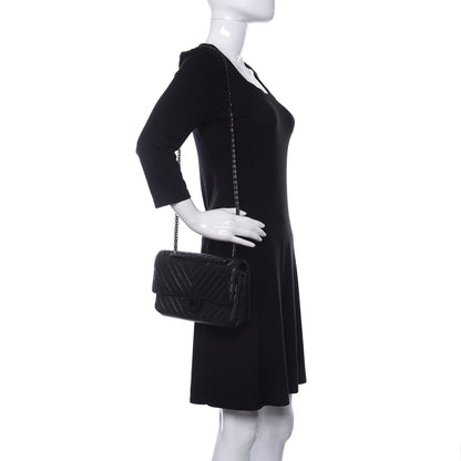 Chanel Aged Calfskin Chevron Quilted 2.55 Reissue 225 Flap So Black 2 of 10