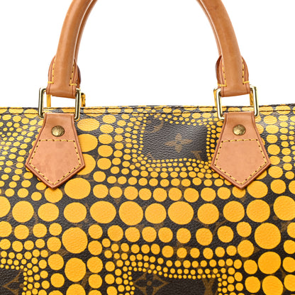 Louis Vuitton Monogram Kusama Town Speedy 30 Yellow 7 of 10