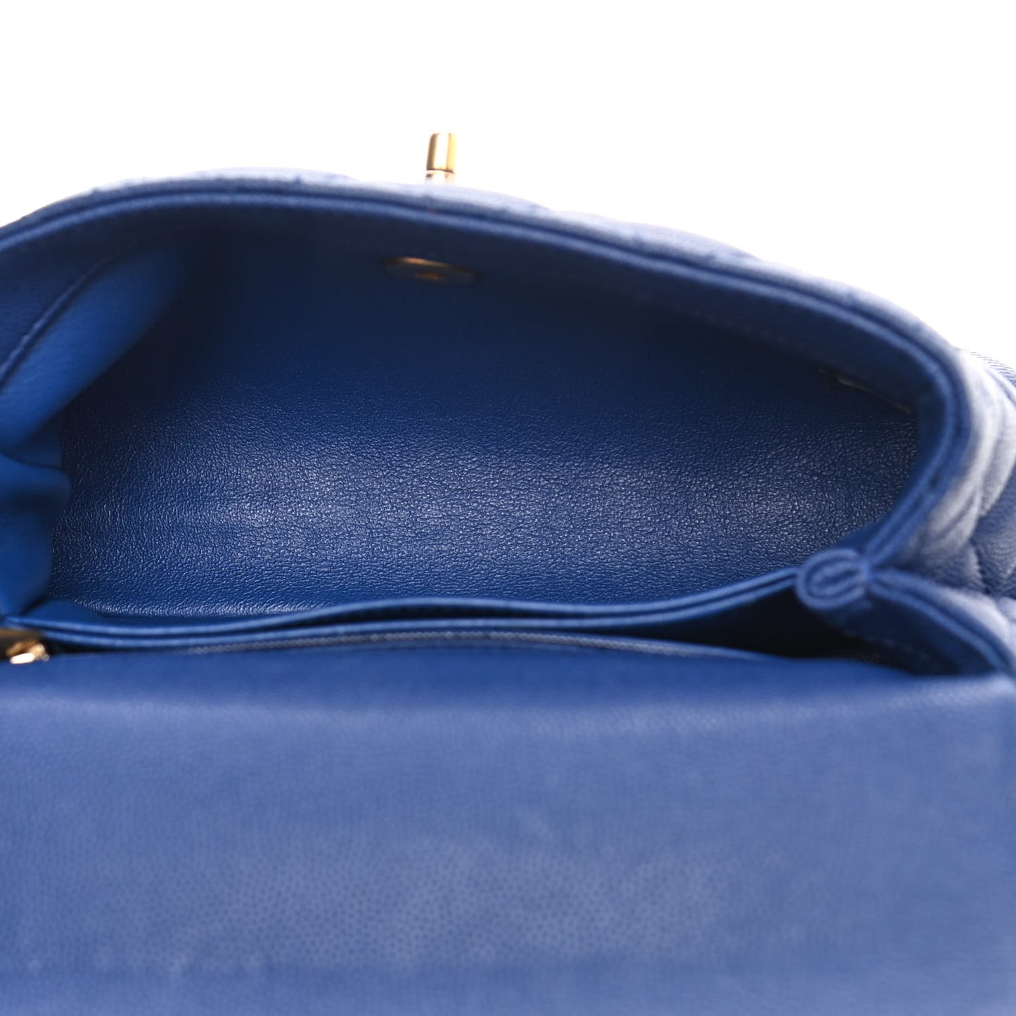 Caviar Elaphe Quilted Mini Coco Handle Flap Blue