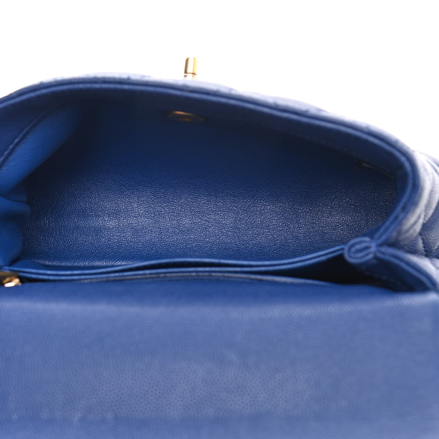 Chanel Caviar Elaphe Quilted Mini Coco Handle Flap Blue 4 of 9