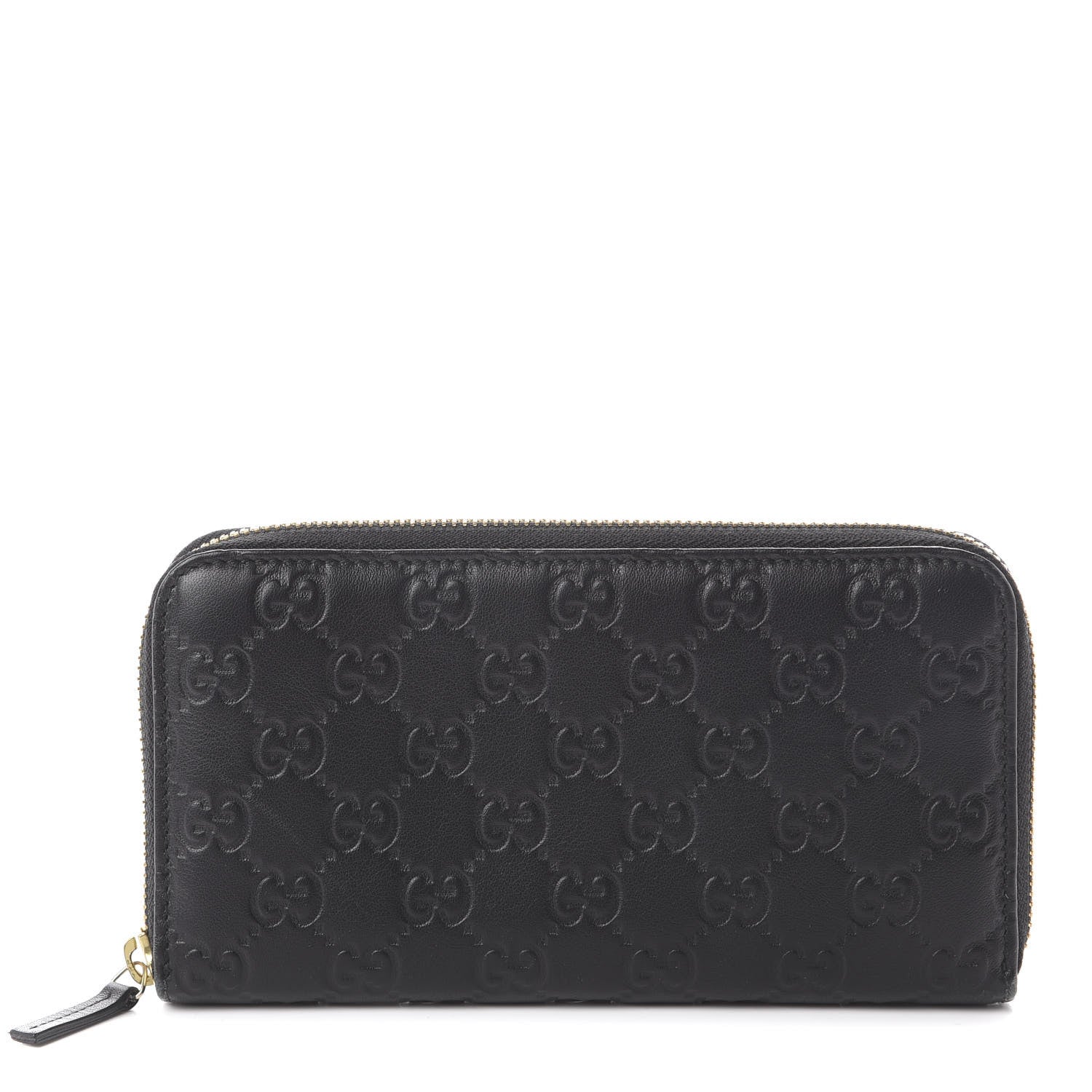 Gucci Guccissima Vitello Tender Zip Around Wallet Black 1 of 10