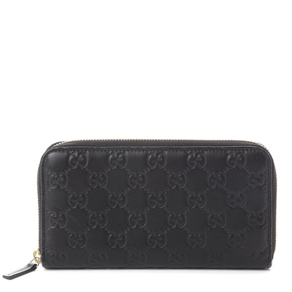 Gucci Guccissima Vitello Tender Zip Around Wallet Black 1 of 10