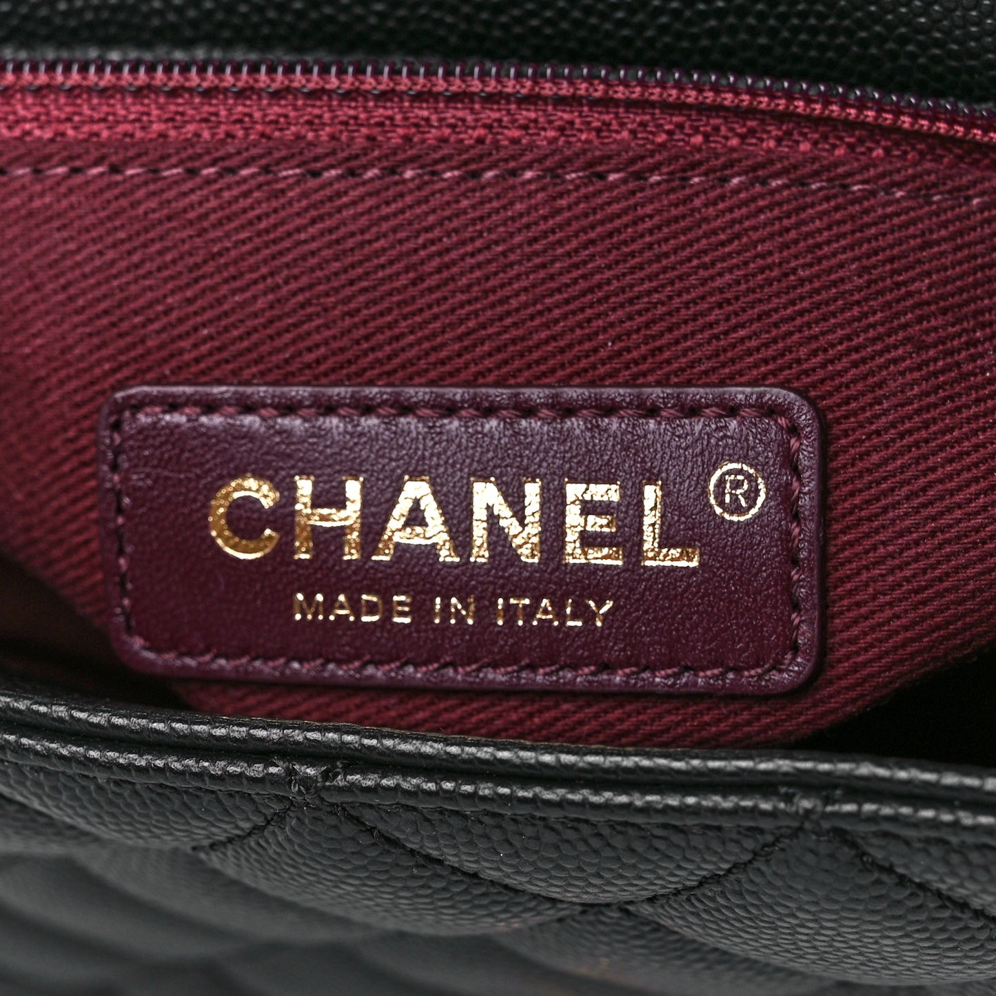 Caviar Quilted Small Coco Handle Flap Black