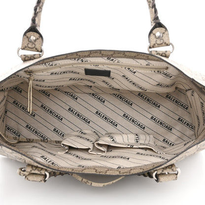 Balenciaga X GUCCI GG Supreme Monogram Neo Classic Silver Hardware City Beige Ebony 5 of 10