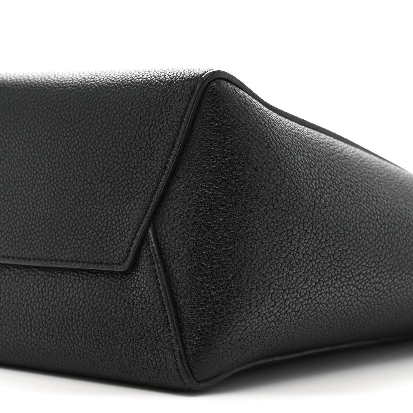 Soft Grained Calfskin Small Sangle Bucket Bag Black