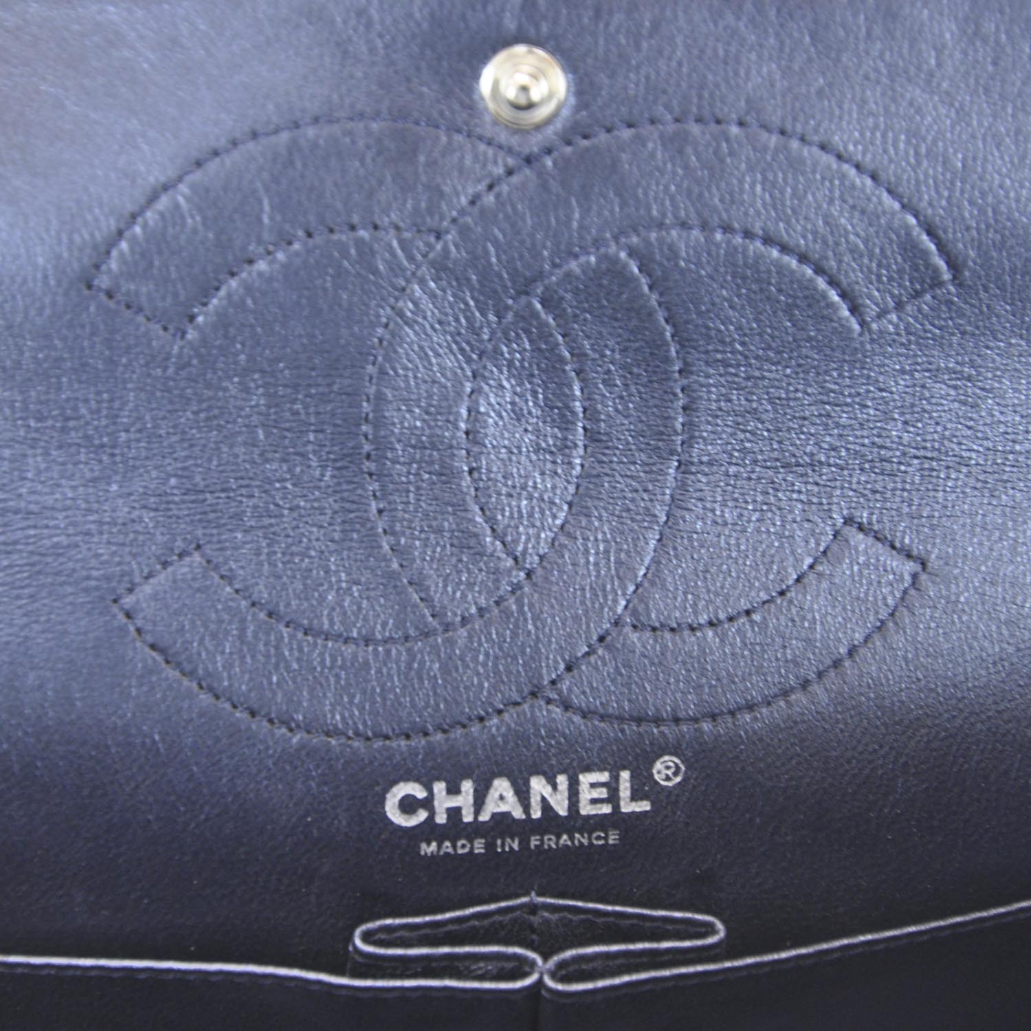 Chanel Calfskin 2.55 Reissue 226 Flap Metallic Blue 9 of 10